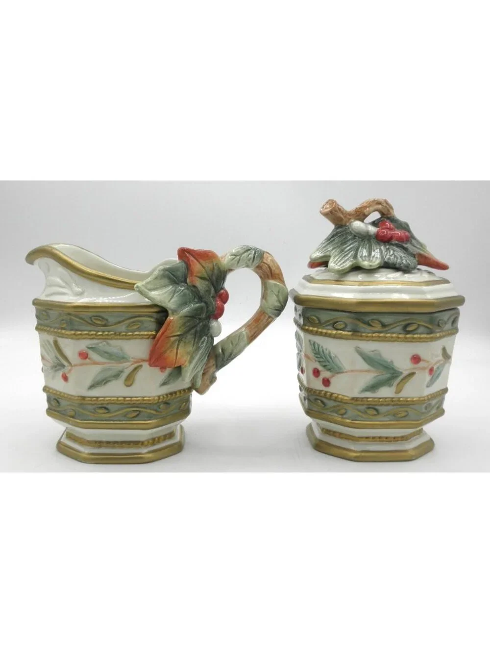 Winter Wonderland by Fitz & Floyd Cream & Covered Sugar Set Pattern Code: FITWIW